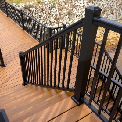 Modern aluminum stair railing