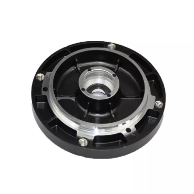 Aluminum die-cast engine housing with round front cover