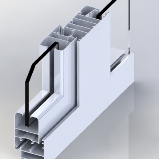 Powder-Coated Aluminum Swing Door System 